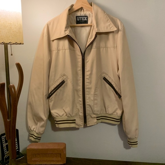 Tan and Brown Vintage Utex Jacket sz46 - Picture 2 of 9